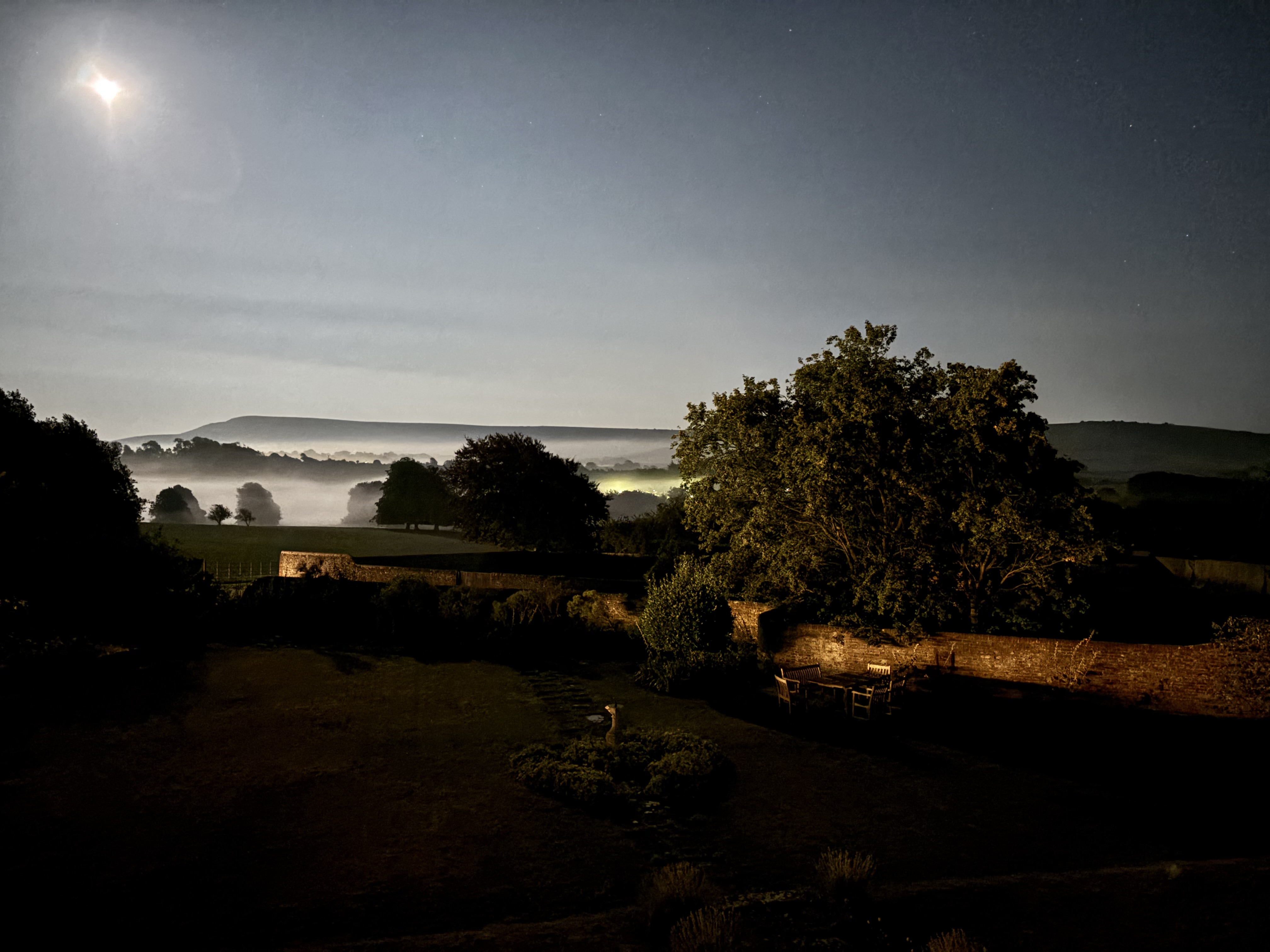 View from Glynde at night